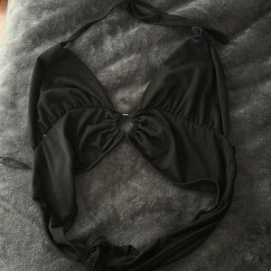 Tie back black shirt